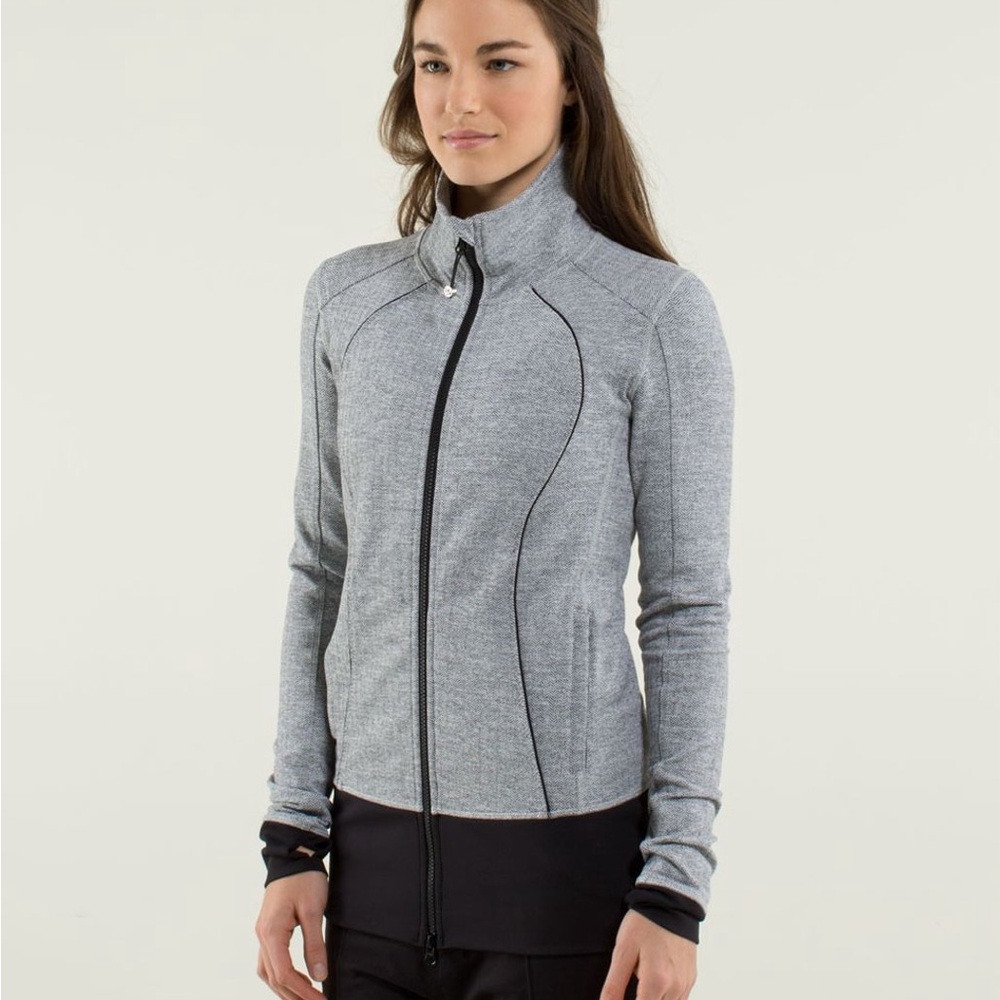 Lululemon Nice Asana Jacket Herringbone Size 12